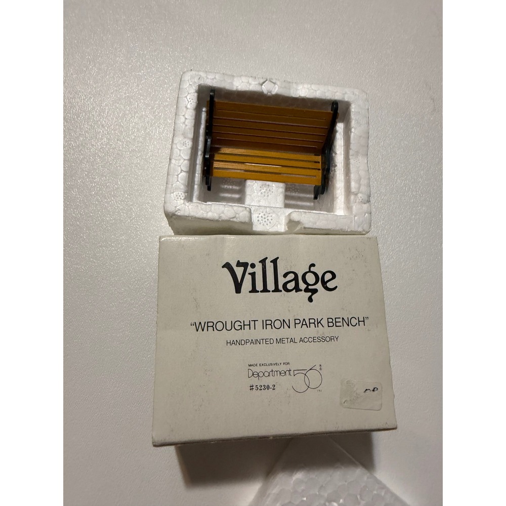 Department 56 Village Wrought Iron Park Bench Handpainted Metal Accessory 5230-2